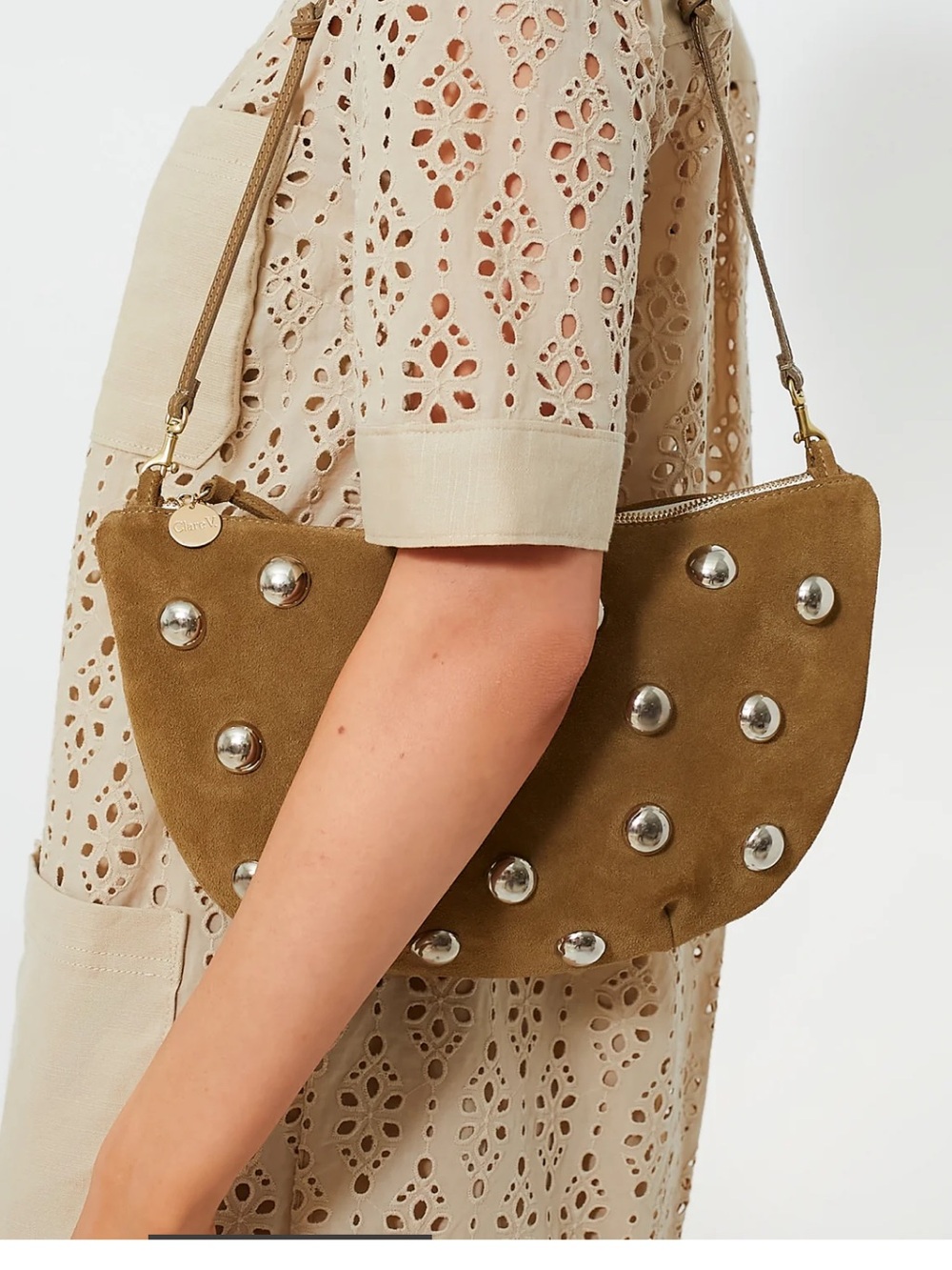 Clare V. Oat Studded Lune
